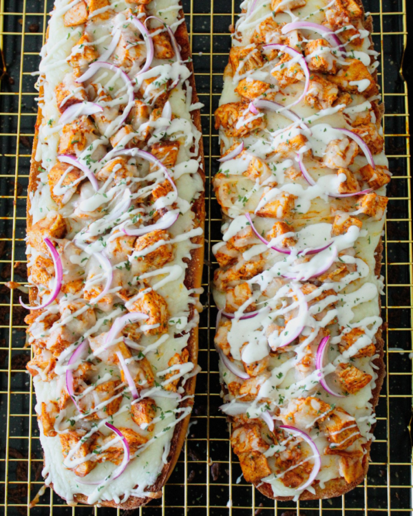 French Bread with Chicken and Cheese