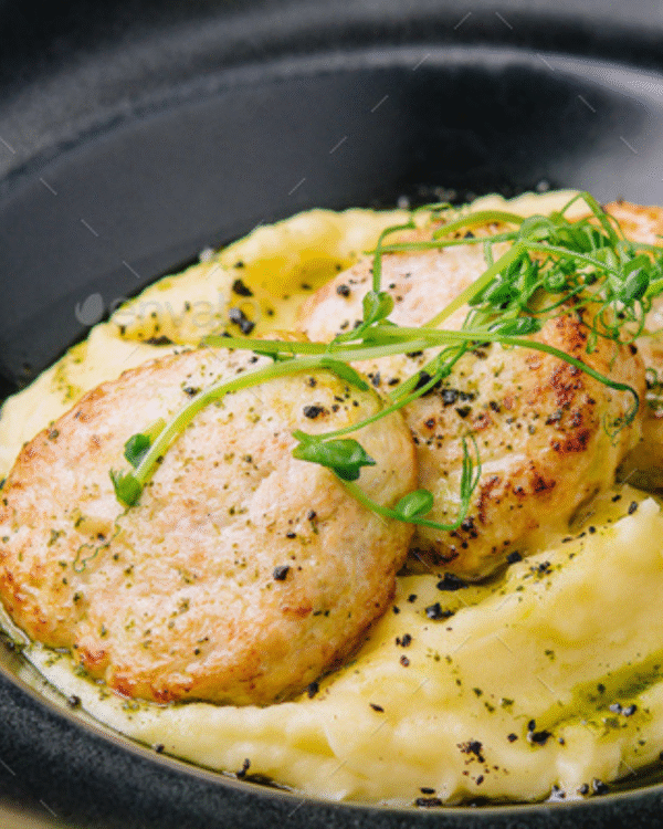 Mashed Potatoes with Stewed Chicken